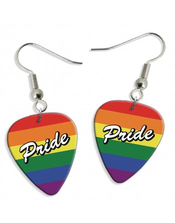 Gay pride rainbow plectrum oorbellen