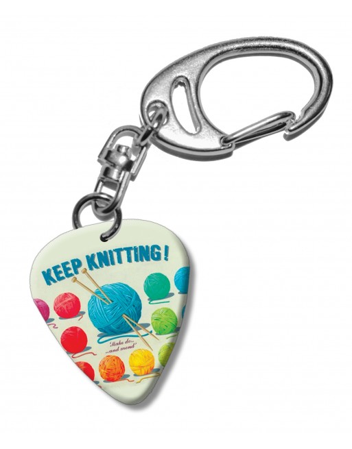 Keep Knitting plectrum sleutelhanger Keep Knitting plectrum sleutelhanger