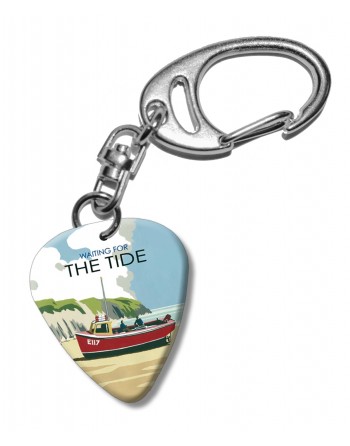 Wachten op het tij plectrum sleutelhanger