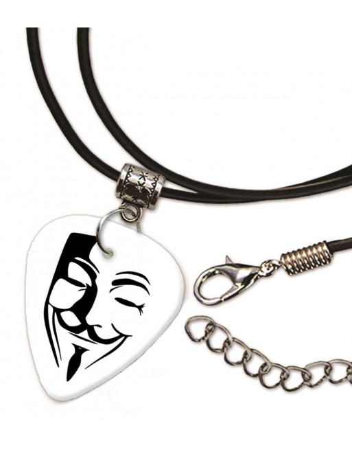 Anonymous masker ketting met plectrum