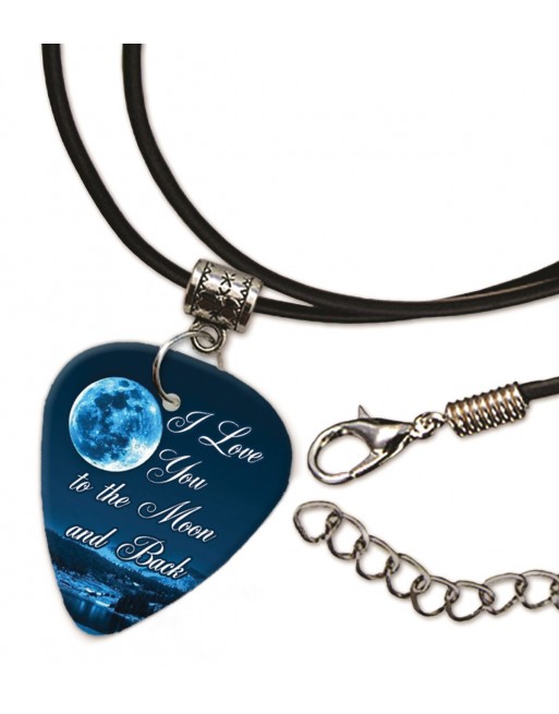 I Love You to the Moon and Back ketting met plectrum