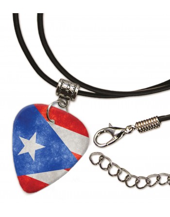 Puerto Rico Grunge vlag ketting met plectrum