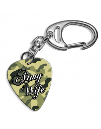 Plectrum sleutelhanger met de afbeelding van Army Wife