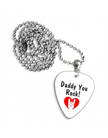 Daddy You Rock! ketting met plectrum