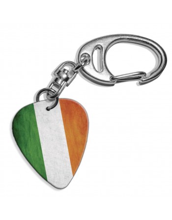 Plectrum sleutelhanger met de afbeelding van Ierse Grunge vlag
