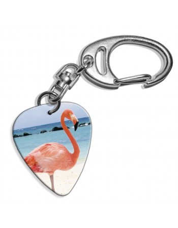 Plectrum sleutelhanger met de afbeelding van een Flamingo
