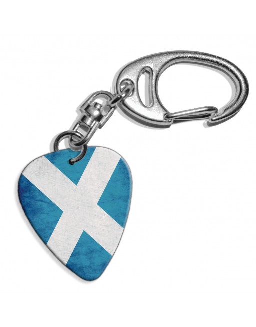Plectrum sleutelhanger met de afbeelding van Schotse St. Andrews vlag