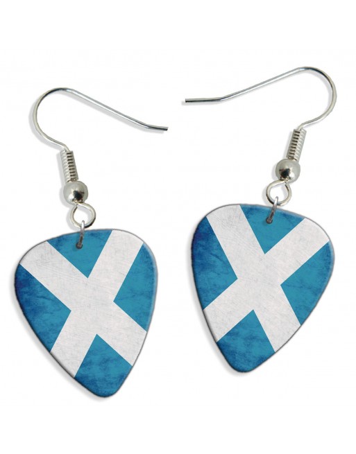 Schotse St. Andrews vlag plectrum oorbellen