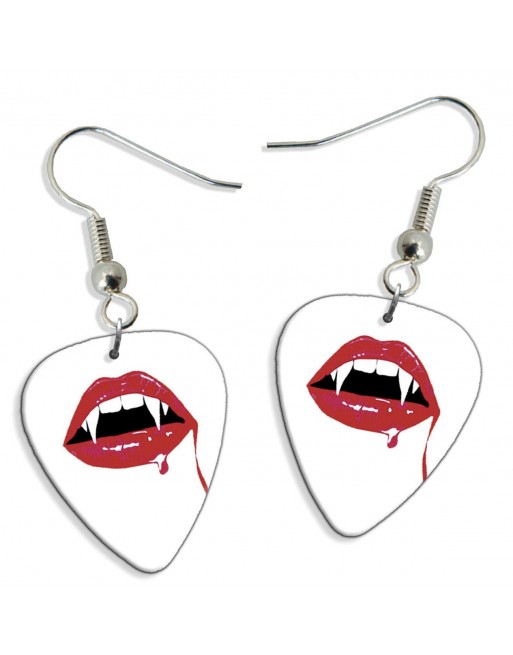 Vampier tanden plectrum oorbellen