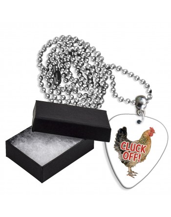 Cluck Off! aluminium plectrum ketting