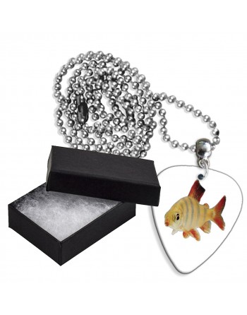 Goudvis aluminium plectrum ketting