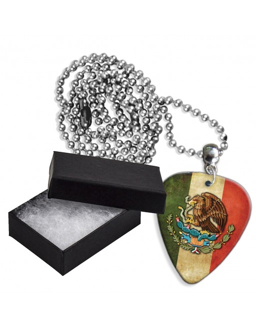 Mexicaanse Grunge vlag aluminium plectrum ketting