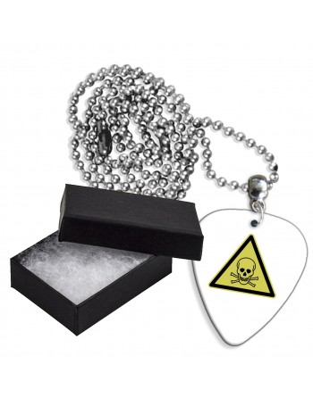 Vergif teken aluminium plectrum ketting