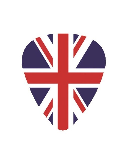 Plectrum met de afbeelding van Engelse vlag