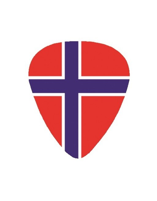 Plectrum met de afbeelding van Noorse vlag
