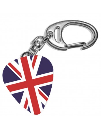 Plectrum sleutelhanger met de afbeelding van de Engelse vlag