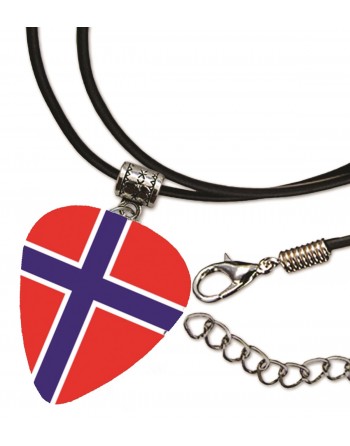 Plectrum ketting met de afbeelding van de Noorse vlag