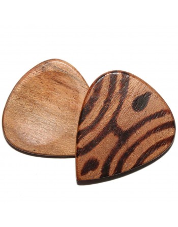 Pokhout houten plectrum gebrand