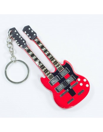 Jimmy Page Led Zeppelin miniatuur gitaar sleutelhanger