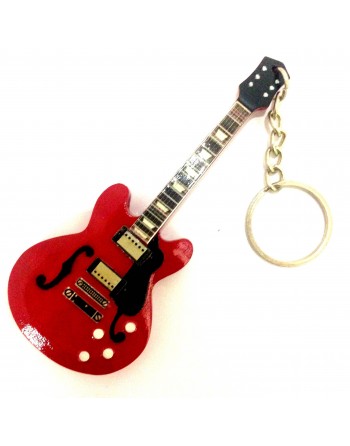 Chuck Berry miniatuur gitaar sleutelhanger