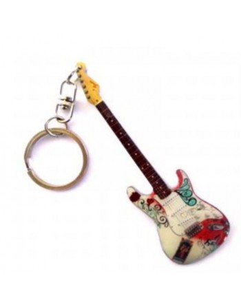 Jimi Hendrix miniatuur gitaar sleutelhanger
