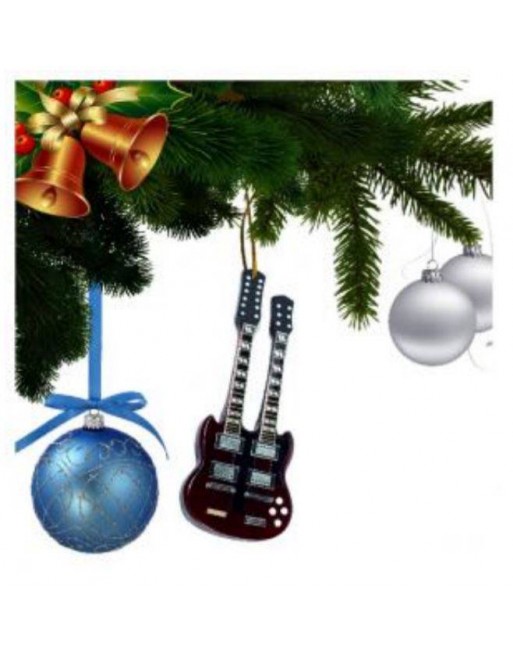 Jimmy Page Led Zeppelin miniatuur gitaar kerstboomversiering