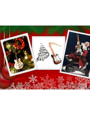Mark Knopfler Dire Straits miniatuur gitaar kerstboomversiering