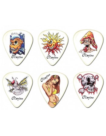 Clayton Liquid Sun plectrums medium 12 pack