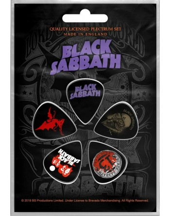 Black Sabbath Plectrum Purple Logo 5-pack 1.00 mm