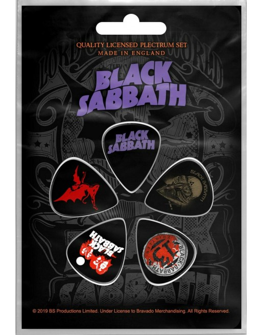 Black Sabbath Plectrum Purple Logo 5-pack 1.00 mm