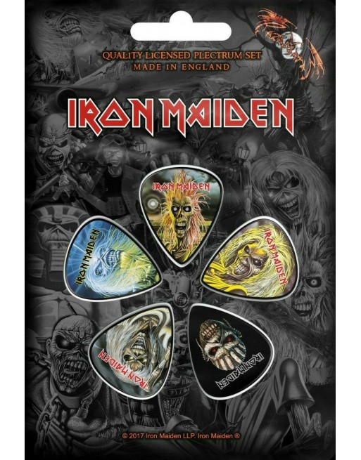 Iron Maiden Plectrum The Faces Of Eddie 5-pack 1.00 mm