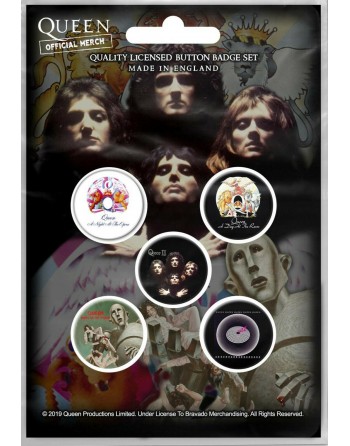 Queen button Early Albums...