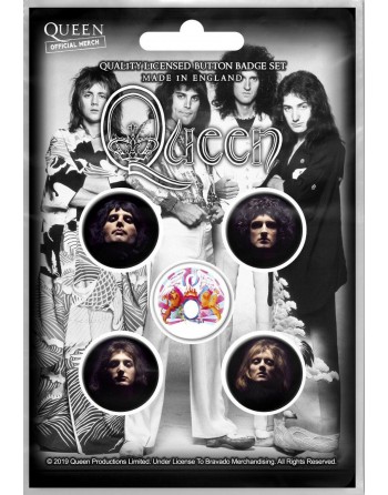 Queen button Faces 5-pack