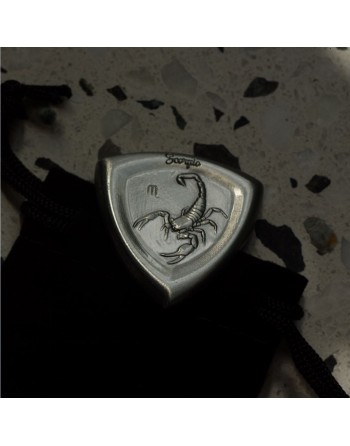 Verzilverde plectrum - Sterrenbeeld - Schorpioen 3.00 mm