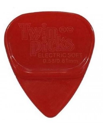 Twin Picks plectrum electric soft rood