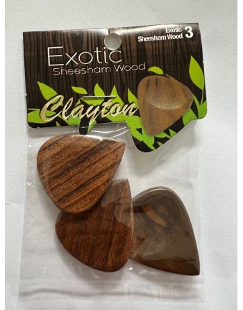 Clayton Sheesham plectrums 3 pack