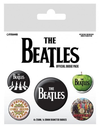 The Beatles Button Black...