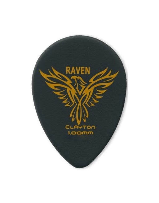 Clayton Black raven small teardrop plectrum 1.00 mm