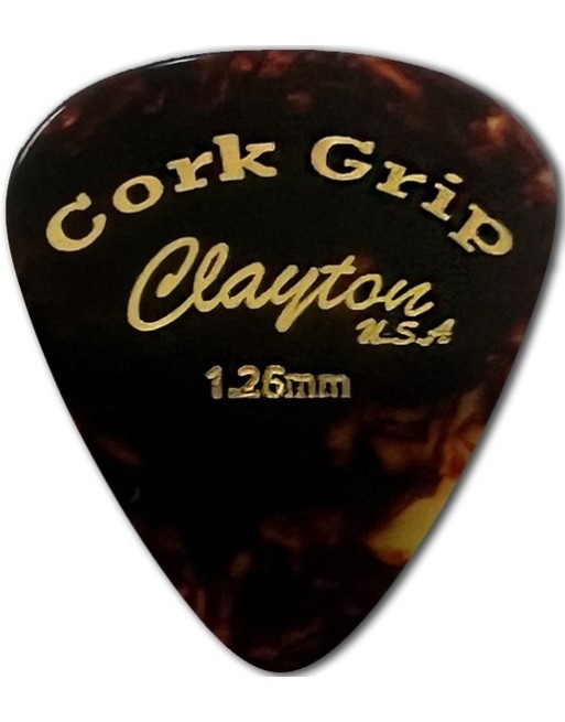 Clayton Cork grip plectrum 1.26 mm