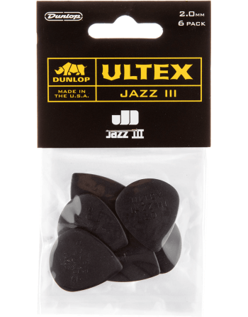 Jim Dunlop 427P200 Ultex Jazz III plectrum 2.00 mm 6-pack
