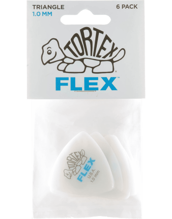Jim Dunlop 456P100 Tortex Flex bas plectrum 1.00 mm 6-pack