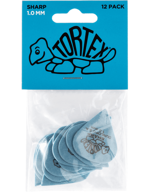 Jim Dunlop 412P100 Tortex Sharp plectrum 1.00 mm 12-pack