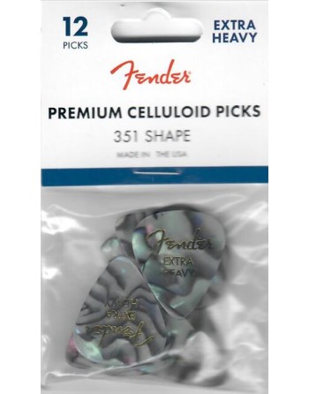 Fender 351 shape plectrum Extra Heavy 12-pack