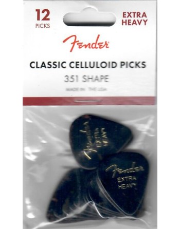 Fender 351 shape plectrum Extra Heavy 12-pack