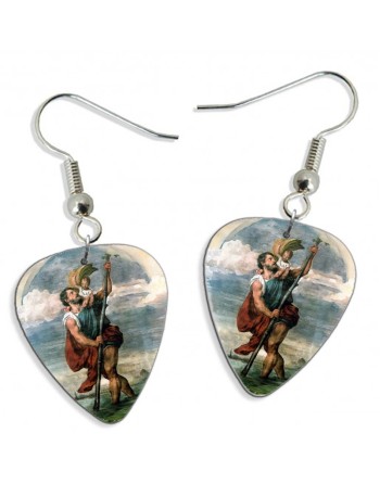 Plectrum oorbellen Heilige Christoffel